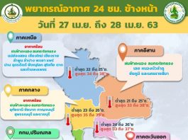 อุตุฯเตือน32จังหวัดทั่วไทยเจอพายุฝนฟ้าคะนอง-ลมกระโชกแรง-ลูกเห็บตกบางพื้นที่