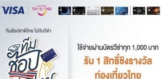 “ทีมช้อปชาติไทย ไปกับวีซ่า” ลุ้นรางวัล 3 ล้านบาท