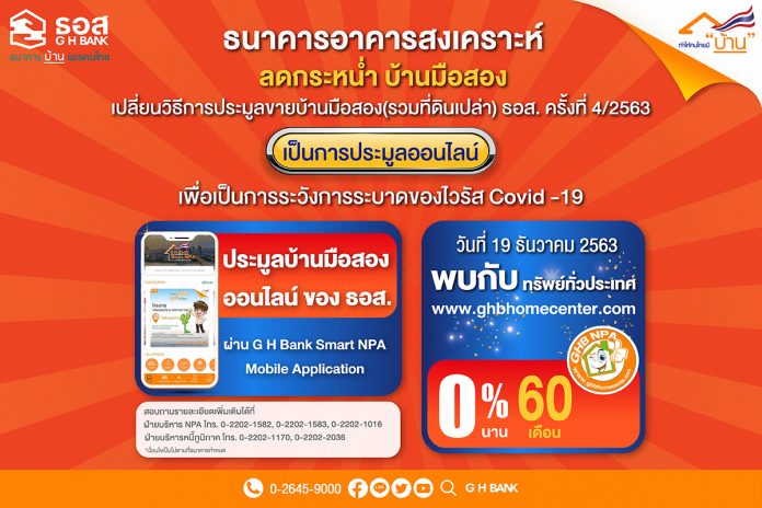 ประมูลบ้านมือสอง covid