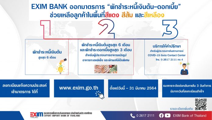 มาตรการ EXIM พักชำระหนี้ใ