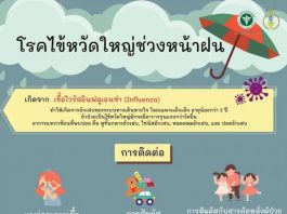 กรมการแพทย์ เตือนโรคไข้หวัดใหญ่ ช่วงหน้าฝน