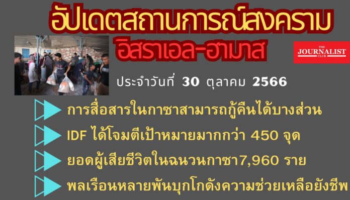 อัพเดตสถานการณ์สงครามอิสราเอลฮามาส 30 ต.ค.66 (1)