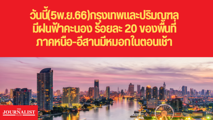 สภาพอากาศวันนี้5พ.ย.66
