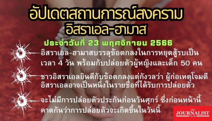 อัปเดตสงครามอิสราเอล-ฮามาส 23พ.ย.66