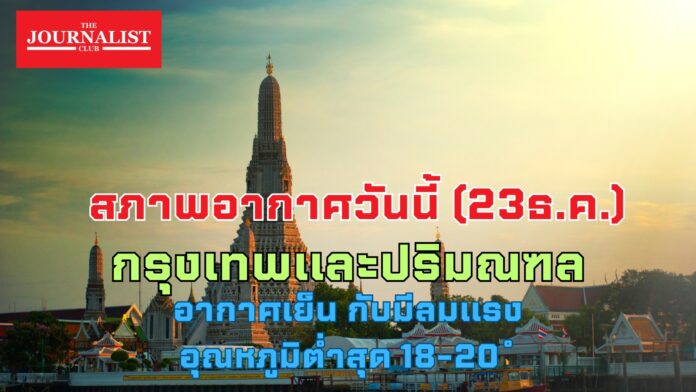 พยากรณ์อากาศ กรมอุตุนิยมวิทยา 23ธ.ค.2566 อากาศหนาว