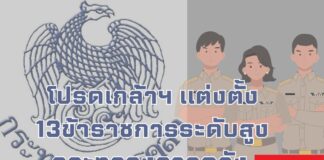 โปรดเกล้าฯ แต่งตั้งข้าราชการระดับสูงกระทรวงการคลัง