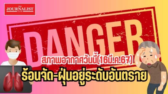 กรมอุตุนิยมวิทยา พยากรณ์อากาศ ฝนฟ้าคะนอง อากาศร้อนจัด ฝุ่นพีเอ็ม2.5 เชียงใหม่