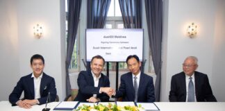 ดุสิต ผนึก PearlAtoll เปิด รีสอร์ต หรู “ดุสิต ดีทู มัลดีฟส์” Q4 ปี67 มร.จิลล์ ครีทัลลาซ ประธานเจ้าหน้าที่ฝ่ายปฏิบัติการ ดุสิตอินเตอร์เนชั่นแนล ลงนามข้อตกลงกับ นายฟาน เจียงลิน กรรมการผู้จัดการ บริษัท Pearl Atoll Pvt Ltd เปิดบริการ “ดุสิต ดีทู เฟดูร์ มัลดีฟส์” เตรียมเปิดบริการไตรมาส 4 ปี 2567