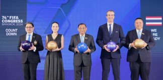 กระทรวงการท่องเที่ยวและกีฬา นำทีมประกาศไทยพร้อมเป็นเจ้าภาพจัดเวิลด์อีเวนต์งานประชุม FIFA CONGRESS 2024 วันที่ 13-17 พ.ค.67 ที่ศูนย์การประชุมแห่งชาติสิริกิติ์