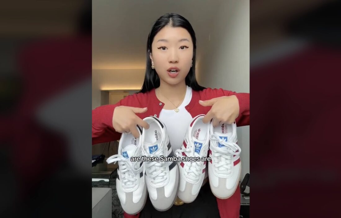 Mengyan Yu กับรองเท้า Adidas Samba