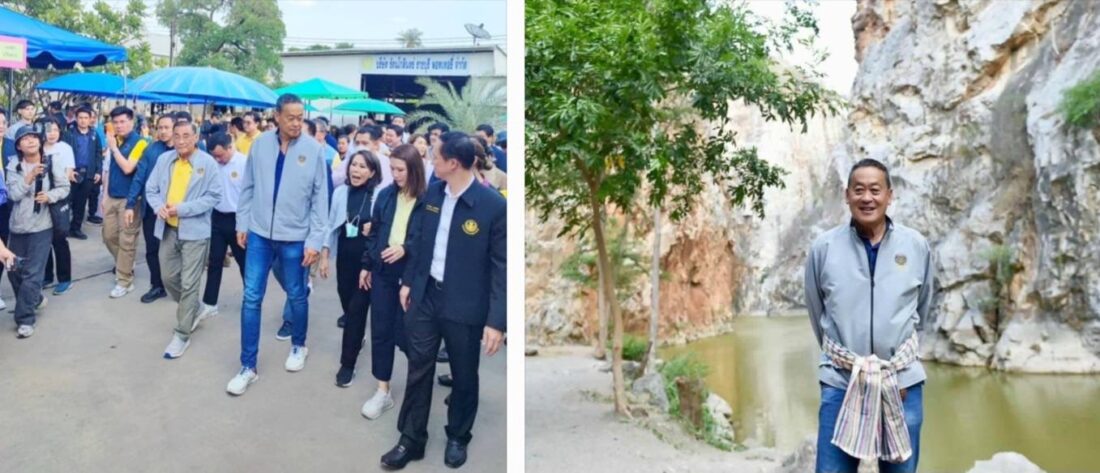 นายเศรษฐา ทวีสิน นายกรัฐมนตรี นำคณะสำรวจแหล่งท่องเที่ยว และอุทยานหินเขางู แลนด์มาร์กใหม่การท่องเที่ยวราชบุรี