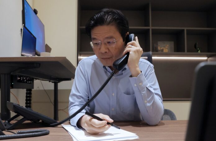 Lawrence Wong called Thai Prime Minister ลอว์เรนซ์ หว่อง สายตรงหา เศรษฐา ทวีสิน