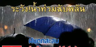 เตือน ฝนตกสะสม น้ำท่วมฉับพลัน