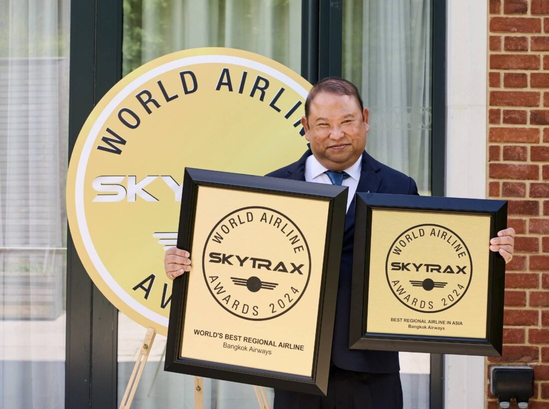 บางกอกแอร์เวย์ส รับรางวัล Skytrax