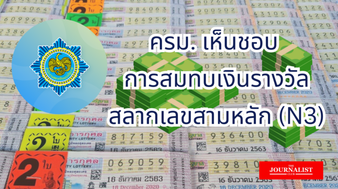 ครม. เห็นชอบการสมทบเงินรางวัล สลากเลขสามหลัก สลากเลขสามหลัก