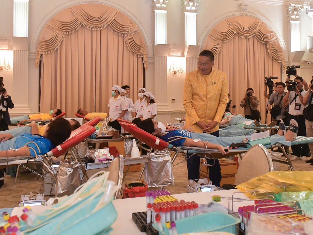 เศรษฐา ทวีสิน เปิดโครงการบริจาคเลือด